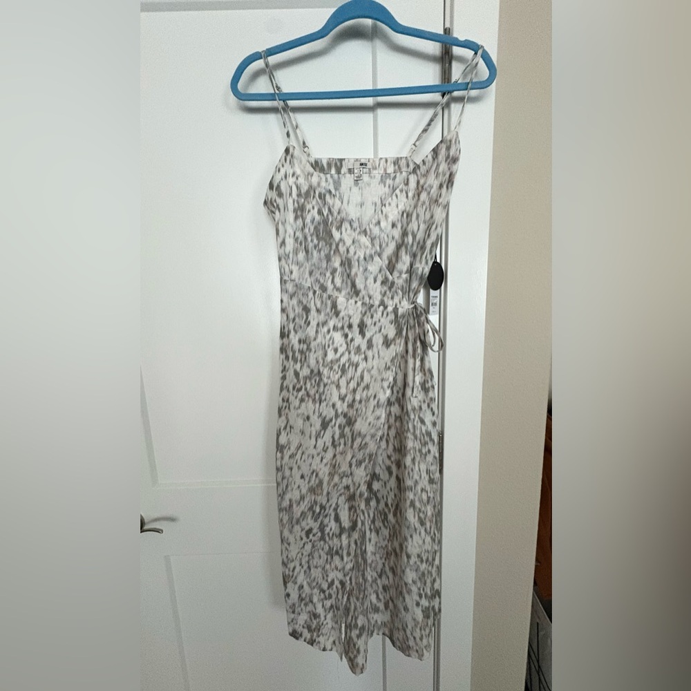 Amuse Society Black and White Patterned Midi Dress
